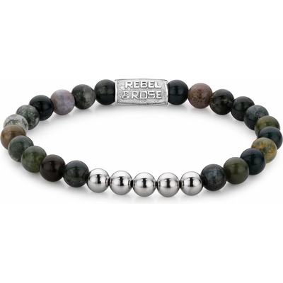 Rebel & Rose unisex náramok Indian Summer 6 mm RR-6M019-S-S
