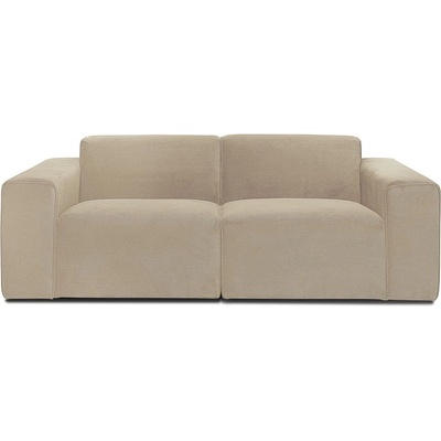 Scandic Бежов велурен диван 202 cm Sting - Scandic (STING 2 STR. WAVE 5-1)