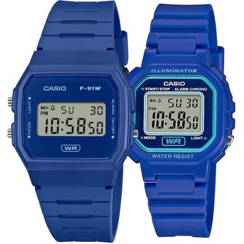 Casio Комплект часовници за двойки Casio F-91WB-2A1EF-LA-20WH-2AEF (F-91WB-2A1EF-LA-20WH-2AEF)