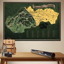 Stieracia mapa Slovensko - zlatá