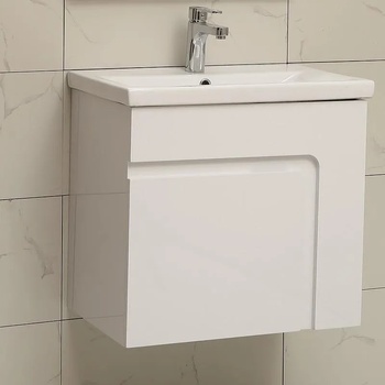 Inter Ceramic Конзолен PVC шкаф ICP 6055 NEW с умивалник, 60x40x55см (6055 NEW)