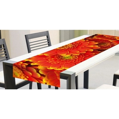 Dimex Behúň Gerbera TS 004 červená, žltá 40x140 cm