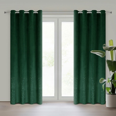 Takoy Záves ARIADNA z velúru zdobený trblietavými kamienkami 140 x 250 cm-HF-452839 | 140 x 250 cm