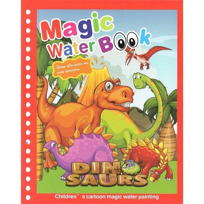 OPAKOVANE POUŽITEĽNÁ VODNÁ Omaľovánka DINOSAURY VODNÉ PERO