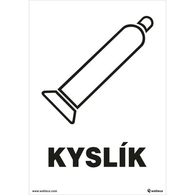 Walteco Kyslík 148x210mm, formát A5, samolepka Množstvo: 1 ks , 20053