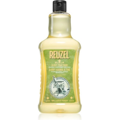 Reuzel Tea Tree 3 v 1 šampón kondicionér a sprchový gél pre mužov 1000 ml