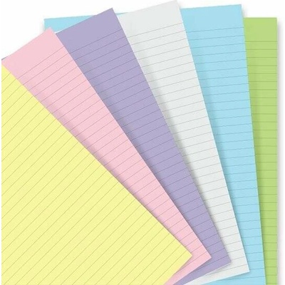 Filofax poznámkový papír linkovaný 6 barev náplň diářů A5