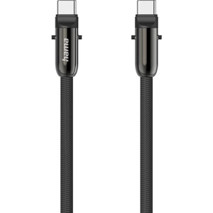 Hama Кабел за зареждане, USB-C, 2 в 1 с връзка за телефон, 1.2 m, черен (HAMA-201751) - cybertrade