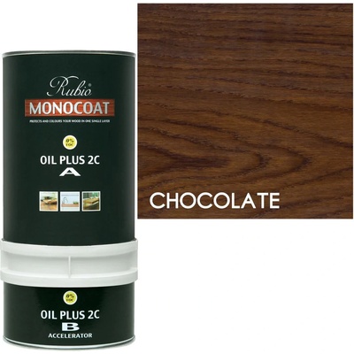 Rubio Monocoat Oil 2C Chocolate - Двукомпонентно масло за вътрешна употреба 1.3л (3102)