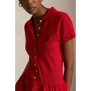 Ralph Lauren разкроена рокля от памук с еластан (211B17443)