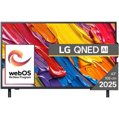 43QNED82A3B, 43" 4K QNED HDR Smart TV, 3840x2160, WiFi 5, HDMI, Bluetooth 5, LAN, Google Cast (43QNED82A3B)