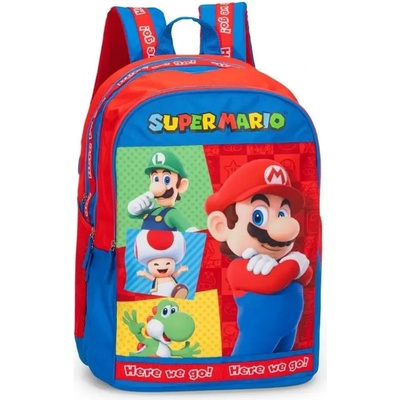 Super mario Ученическа раница Супер Марио Червено/Синьо