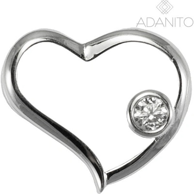 Beneto AGH792 Stříbrný přívěsek srdce se zirkonem