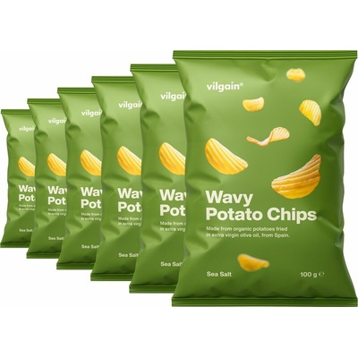 Vilgain Vrúbkované chipsy BIO morská soľ 100 g