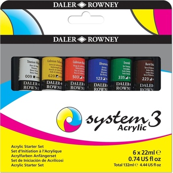 Daler-Rowney System3 Комплект акрилни бои 6 x 22 ml (129100005)