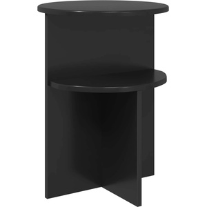 vidaXL Странична маса Черно Ø 39, 5 x 55 см Инженерна дървесина (8001020)