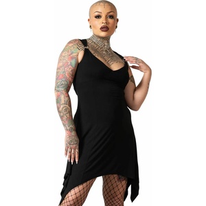 KILLSTAR дамска рокля KILLSTAR - Lawless Lace-Up - Черен - KSRA005591