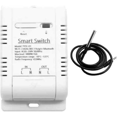 Tuya смарт термометър с външна сонда и реле с Wi-Fi и RF управление