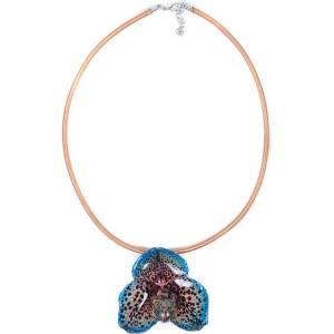 Dannyra Колие с истинска орхидея и копринена верижка модел 2 Dannyra Jewels