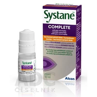 Systane COMPLETE Bez konzervačných látok zvlhčujúce očné kvapky 1x10 ml