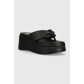 Tommy Jeans Джапанки Tommy Jeans TJW WEDGE SANDAL в черно с платформа EN0EN02457 (EN0EN02457)