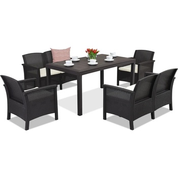 BICA Ратанов комплект Venezia Apetito 6 Bica кафяв (BCVEN6BR)