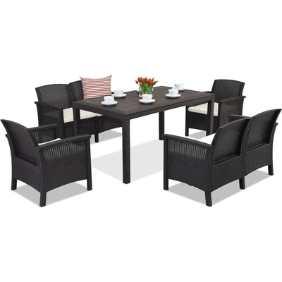 BICA Ратанов комплект Venezia Apetito 6 Bica кафяв (BCVEN6BR)