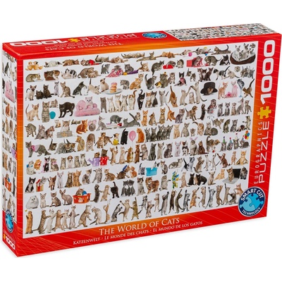 EUROGRAPHICS Пъзел Eurographics от 1000 части - Светът на котките (EG60000580)