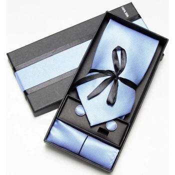 Darčeková sada kravata vreckovka a manžetové gombíky Blue