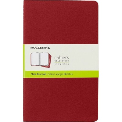 Moleskine Sešity Cahier L čisté 3 ks červený