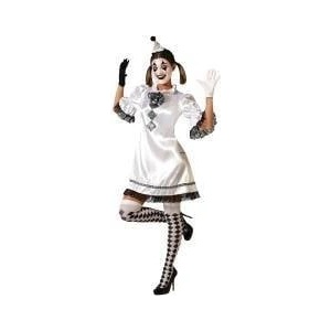 BigBuy Carnival Маскировъчен костюм за възрастни Бял Клоун Размер m/l