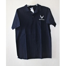 Tričko polo ANVIL s potiskem US AIR FORCE modré