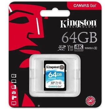 Kingston SDXC Canvas Go! 64GB C10/U3/V30 SDG/64GB