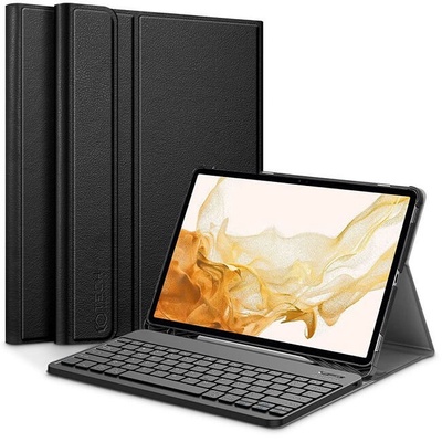 Tech-Protect Калъф с Клавиатура за Samsung Tab A8 10.5, Tech-Protect Bluetooth Keyboard Case, Черен (9589046922473)