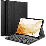 Tech-Protect Калъф с Клавиатура за Samsung Tab A8 10.5, Tech-Protect Bluetooth Keyboard Case, Черен (9589046922473)