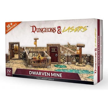 Archon Studio Dungeons & Lasers: Dwarven Mine Half-Height Walls