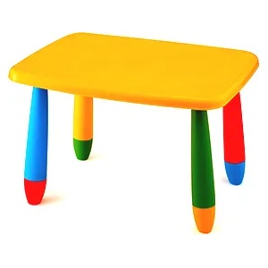 Horecano KIDS-ДЕТСКА ПЛАСТМАСОВА МАСА ПРАВОЪГЪЛНА 72.5x57xh47cm (LXZ-102) 4 цвята (014310)