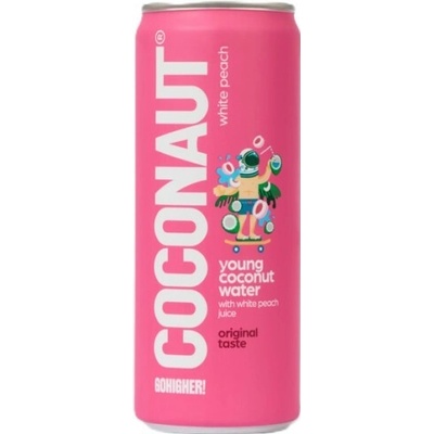 COCONAUT White Peach Kokosová voda z mladého kokosu 320 ml