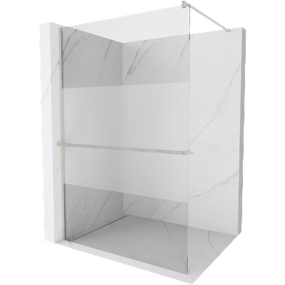 Mexen Kioto+ душ преграда с рафт Walk-in 140 x 200 см, прозрачно/матирано, сатиниран никел - 800-140-121-97-35 (800-140-121-97-35)