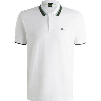 Boss Блуза с яка Boss Men's Paddy Green Short Sleeve Polo Shirt - White 100