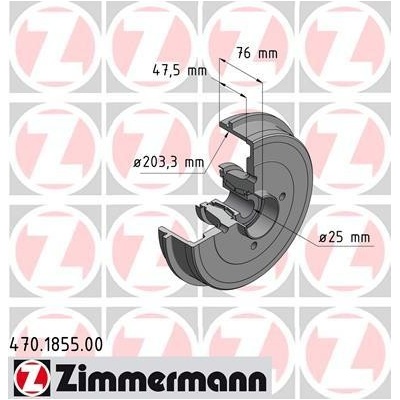 Brzdový bubon ZIMMERMANN 470.1855.00
