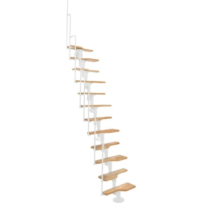 Minka STAIRS Modulové schodisko Twister buk/biela, 293,8 cm