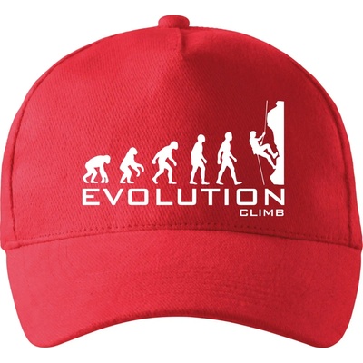 Evolution Climb so zahnutým šiltom a látkovou sponou Červená
