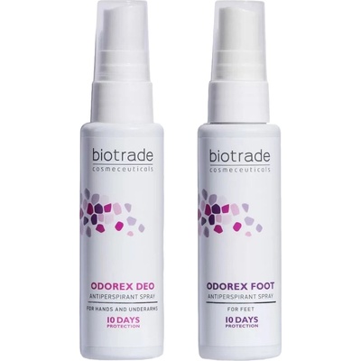 Biotrade Odorex Комплект против изпотяване - Спрей Foot и Спрей Deo, 2 х 40 ml (Лимитирано)