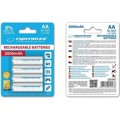 Esperanza AA 2000mAh 4ks EZA104W - 5901299922538