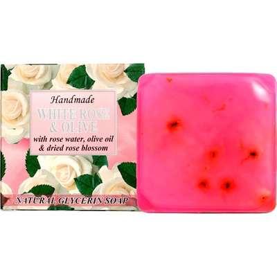 Aroma Essence Hand made prírodné glycerínové mydlo biela ruža a oliva 60 g