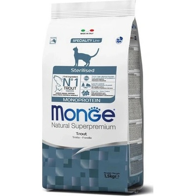 MONGE Monoprotein Cat Sterilised Pstruh 0,4 kg