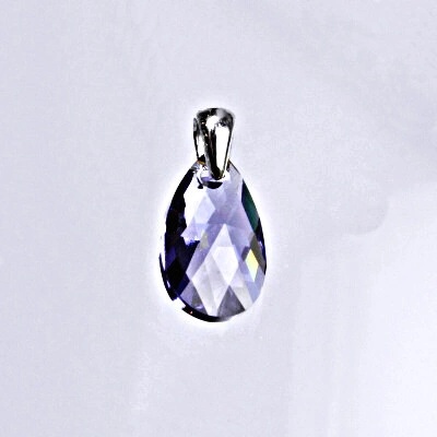Čištín Stříbrný přívěšek s krystalem Swarovski tanzanite, slza P 1302