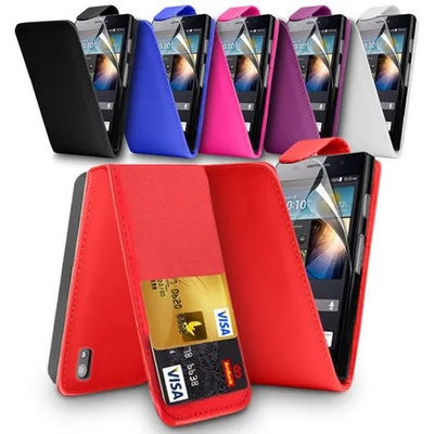 Huawei Ascend P6 Flip Калъф + Скрийн Протектор