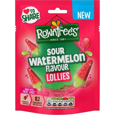 Rowntree's kyselé želatinové bonbony ve tvaru zmrzlinek s melounovou příchutí 130 g